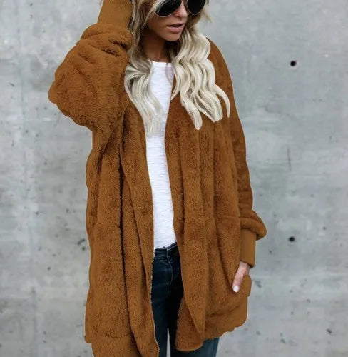 Women’s Plush Hooded Jacket – Autumn/Winter