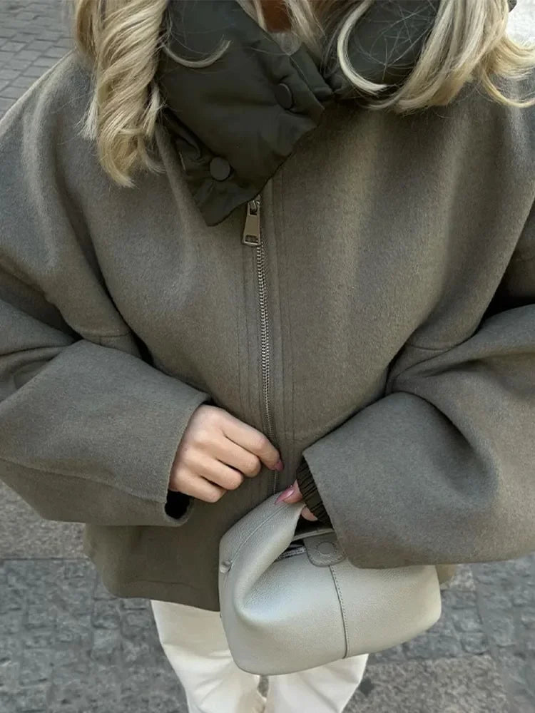 Oversized Zipper Hoodie – Women’s Warm Streetwear