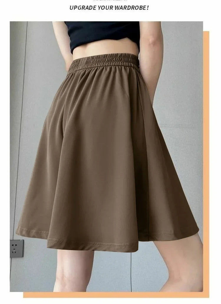 Loose Fit Summer Shorts – Ice Silk Elegance