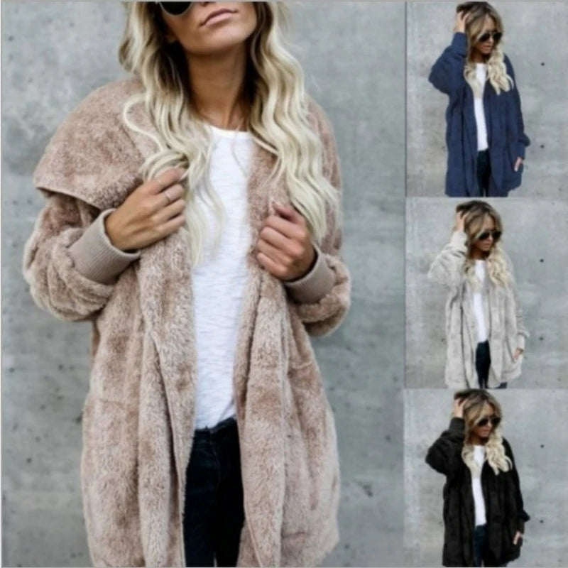 Women’s Plush Hooded Jacket – Autumn/Winter