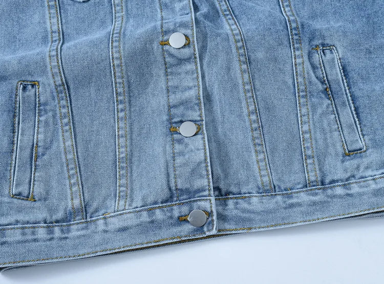 Oversized Denim Jacket – Women’s Korean Style