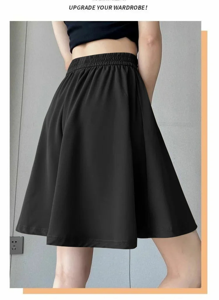 Loose Fit Summer Shorts – Ice Silk Elegance