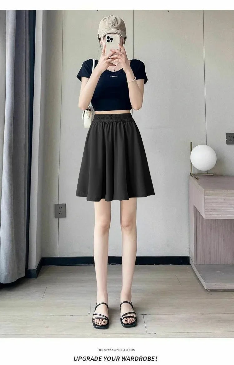 Loose Fit Summer Shorts – Ice Silk Elegance