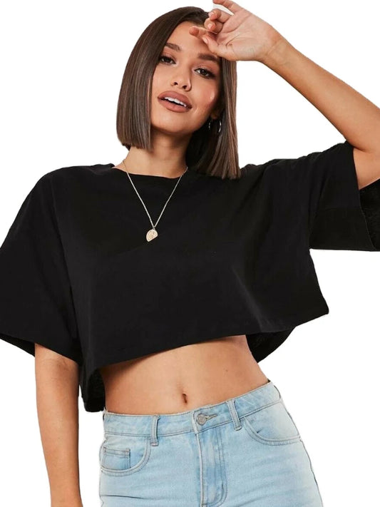 Women’s Cotton Crop Top – Fitness & Yoga