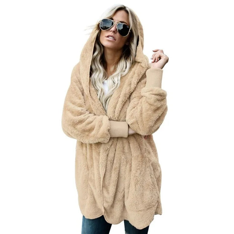 Women’s Plush Hooded Jacket – Autumn/Winter