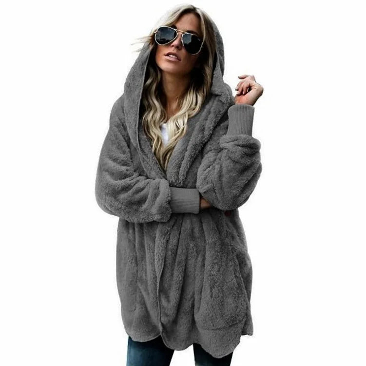 Women’s Plush Hooded Jacket – Autumn/Winter