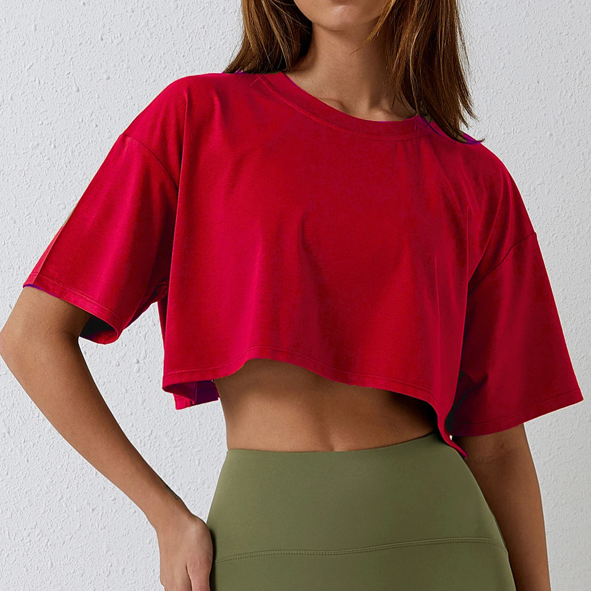 Women’s Cotton Crop Top – Fitness & Yoga