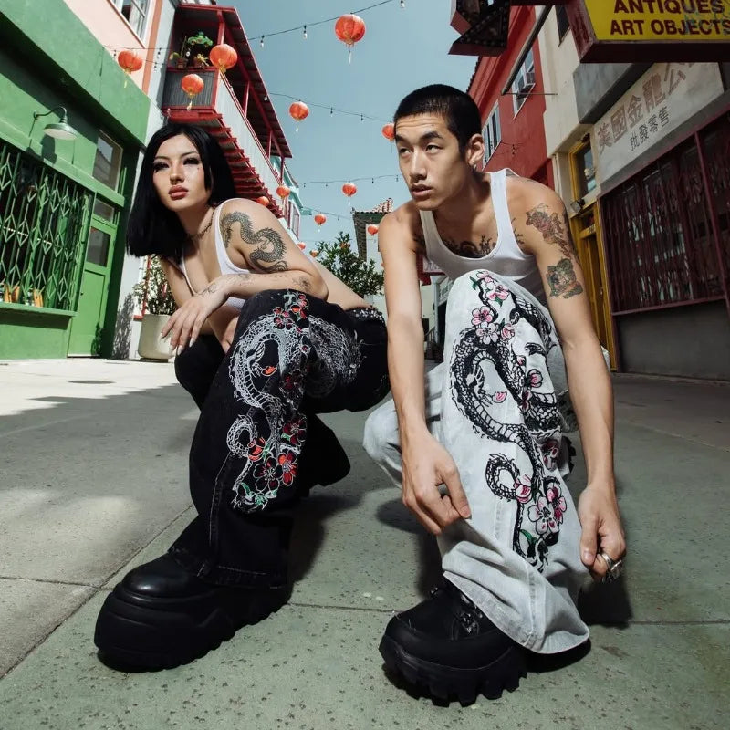 Men’s Oversized Straight Jeans – Euro-American Trend