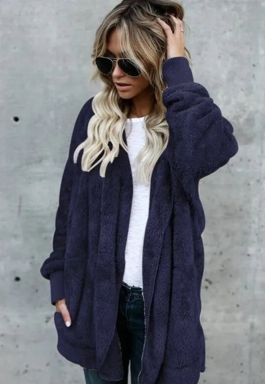 Women’s Plush Hooded Jacket – Autumn/Winter