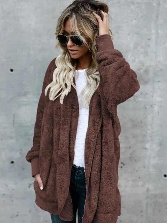 Women’s Plush Hooded Jacket – Autumn/Winter