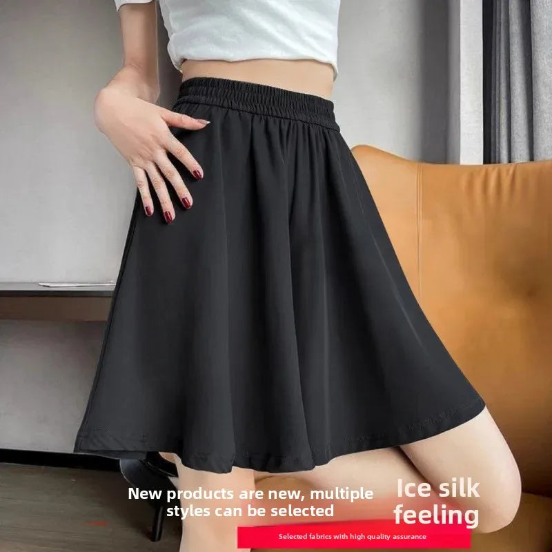 Loose Fit Summer Shorts – Ice Silk Elegance