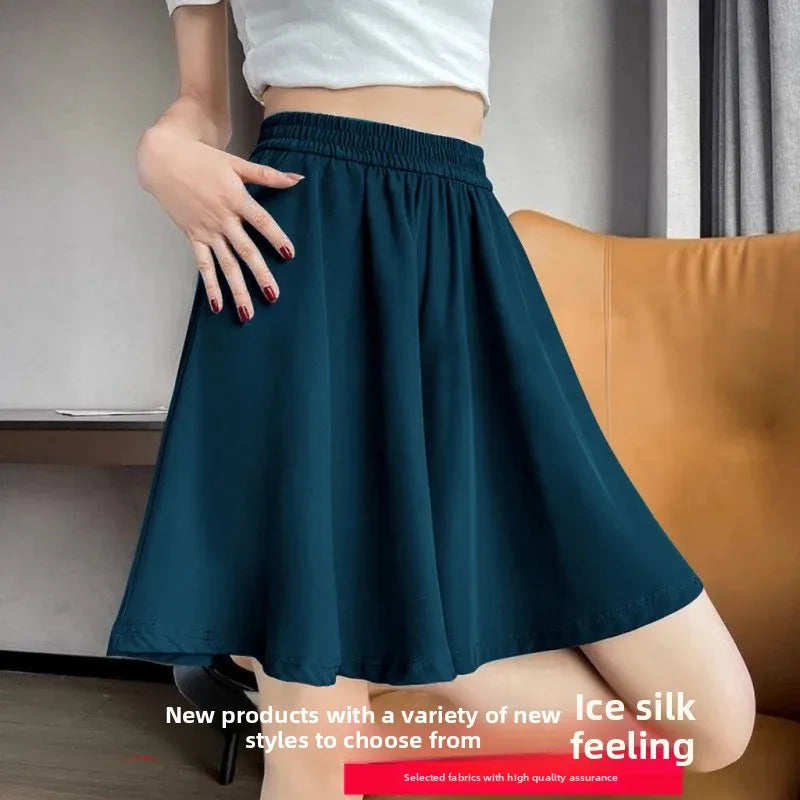 Loose Fit Summer Shorts – Ice Silk Elegance