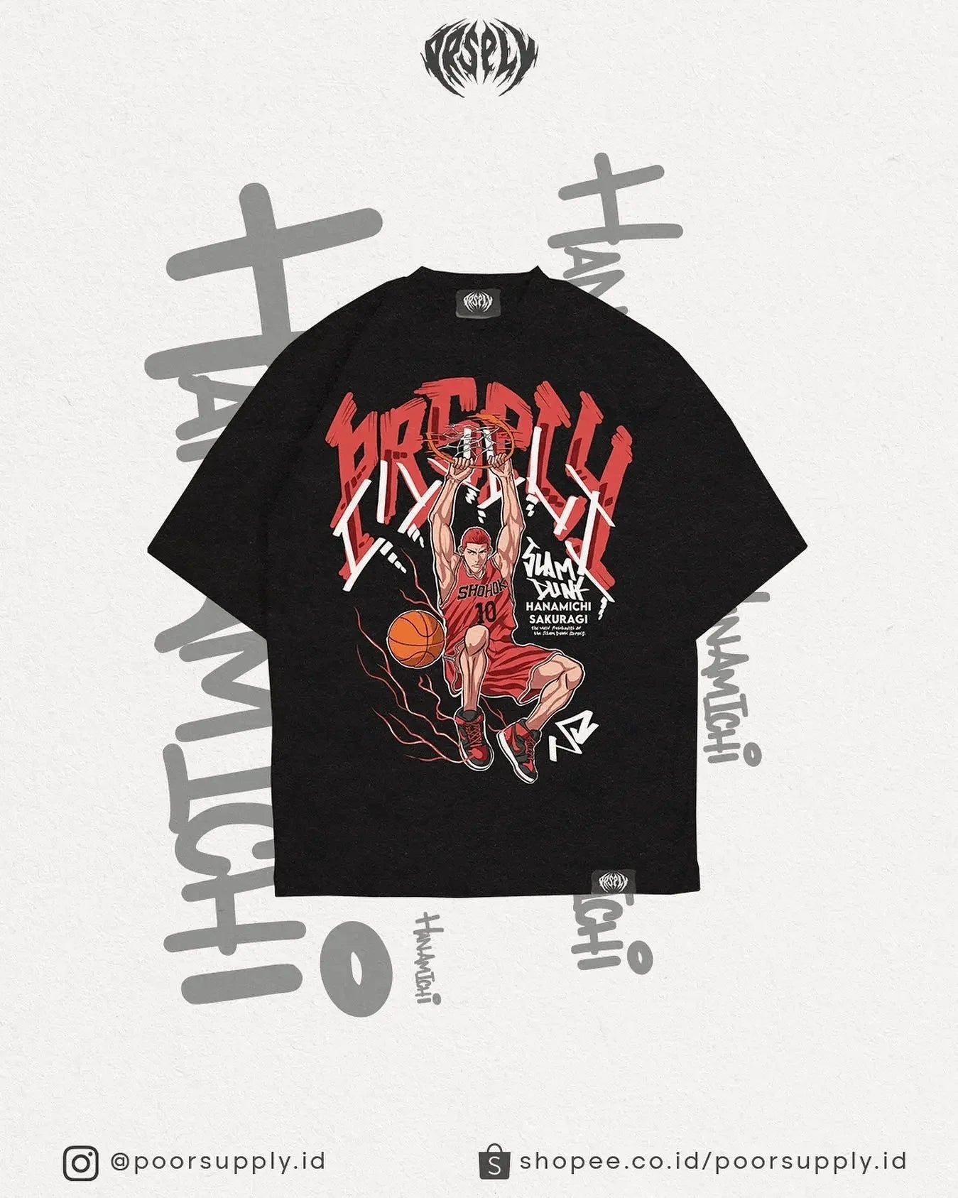 2025 Slam Dunk Oversized Tee – Anime Print