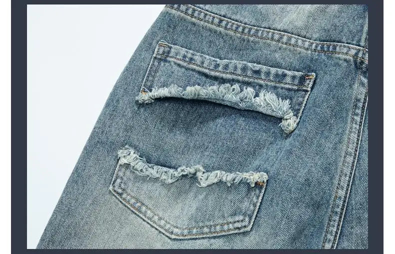 Men’s High-End Retro Denim – Loose Straight Fit