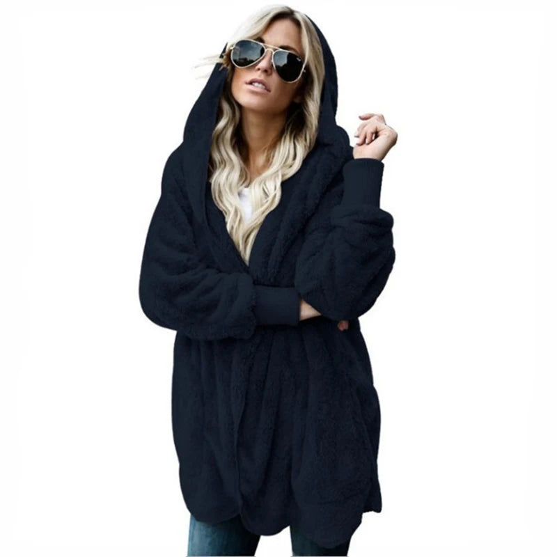 Women’s Plush Hooded Jacket – Autumn/Winter