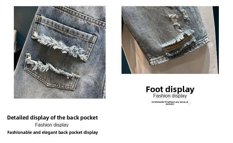 Men’s High-End Retro Denim – Loose Straight Fit