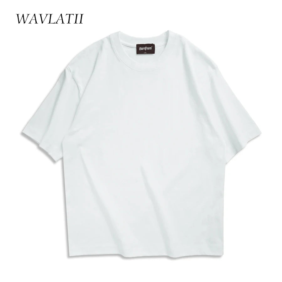 WAVLATII Oversized Unisex Tee – Brown Casual