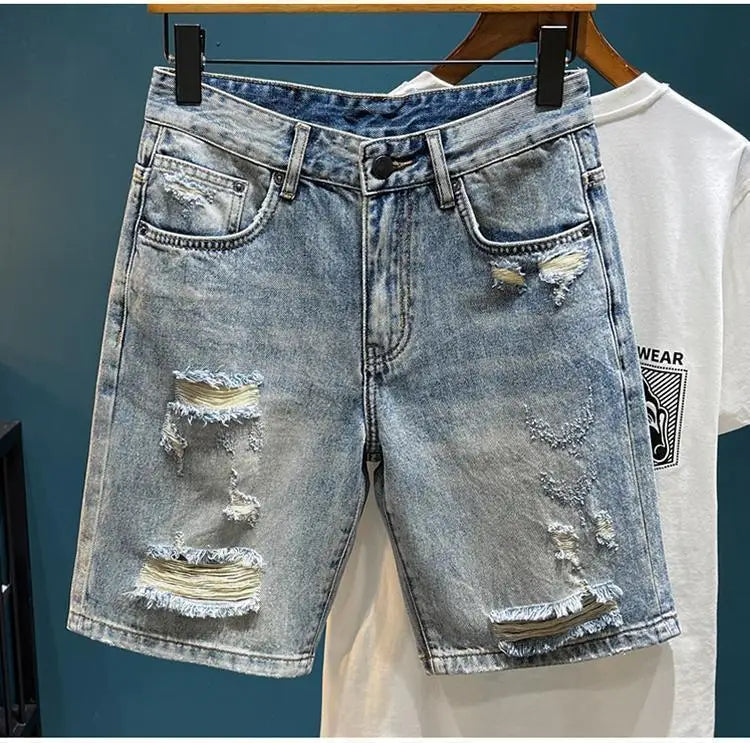 Men’s High-End Retro Denim – Loose Straight Fit