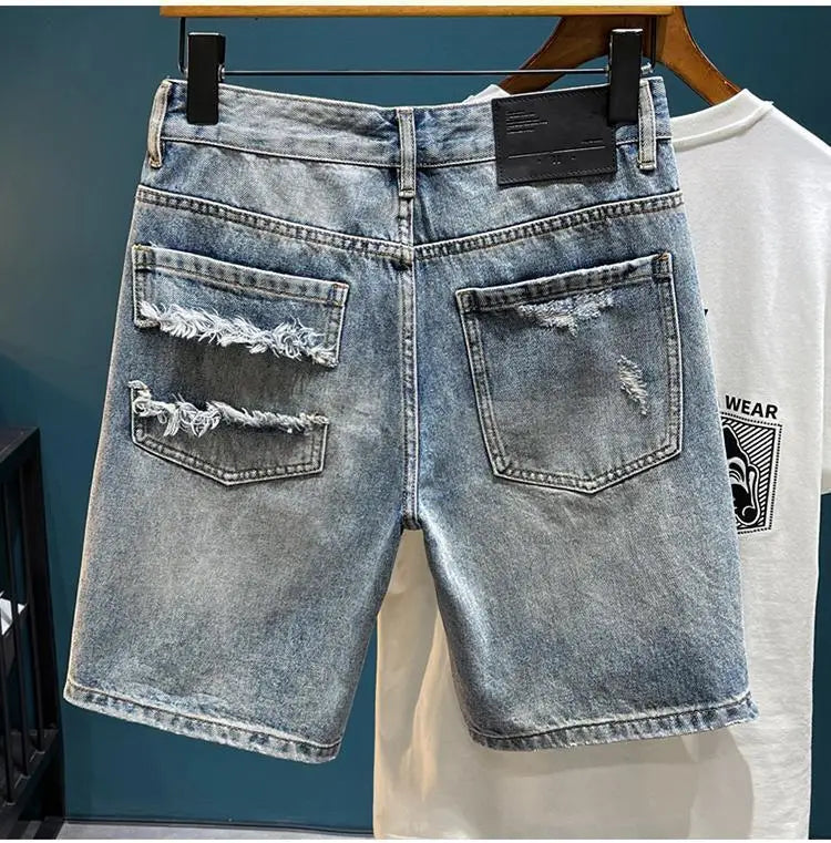 Men’s High-End Retro Denim – Loose Straight Fit