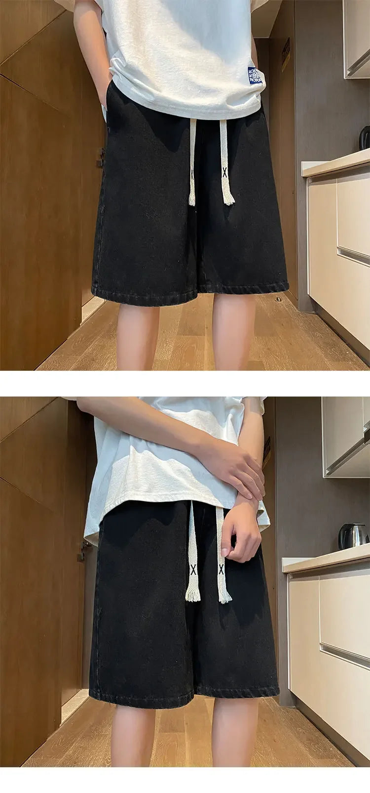 Yellow Clay Oversized Denim Shorts – Retro Fit