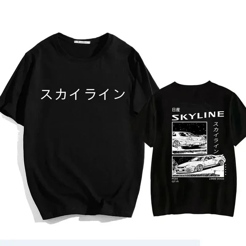 Oversized Drift T-Shirt – AE86, R34 Skyline, Japan Style