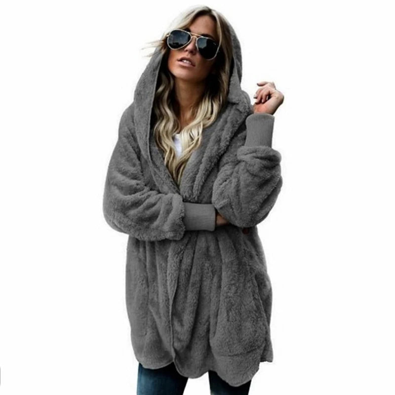 Women’s Plush Hooded Jacket – Autumn/Winter
