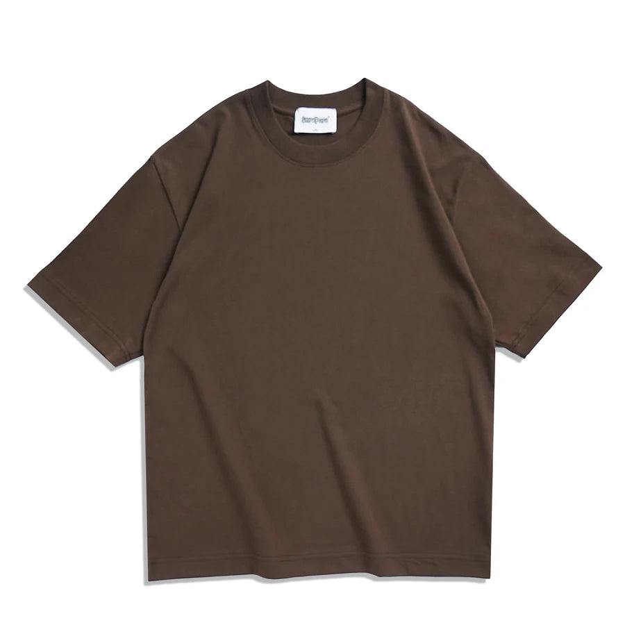 WAVLATII Oversized Unisex Tee – Brown Casual