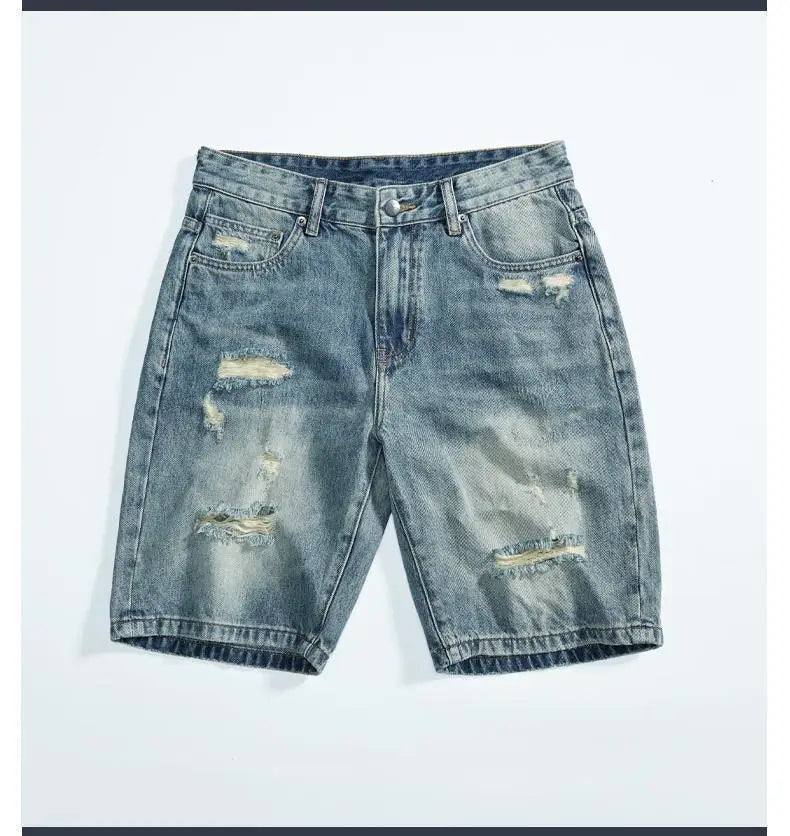 Men’s High-End Retro Denim – Loose Straight Fit