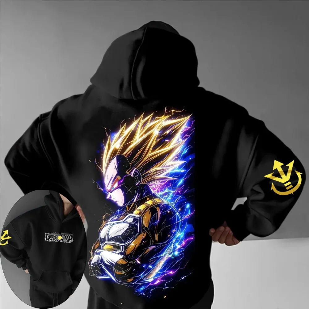 Dragon Ball Vegeta Hoodie – Oversized Anime Wear