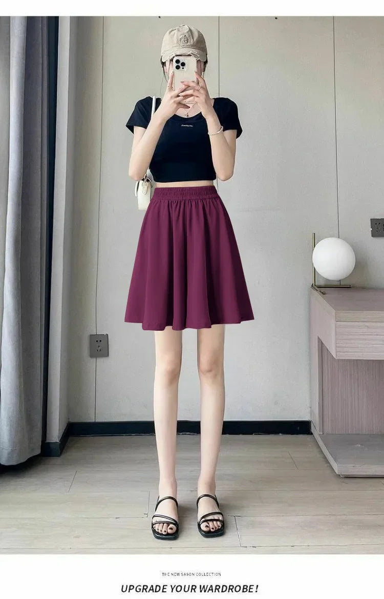 Loose Fit Summer Shorts – Ice Silk Elegance