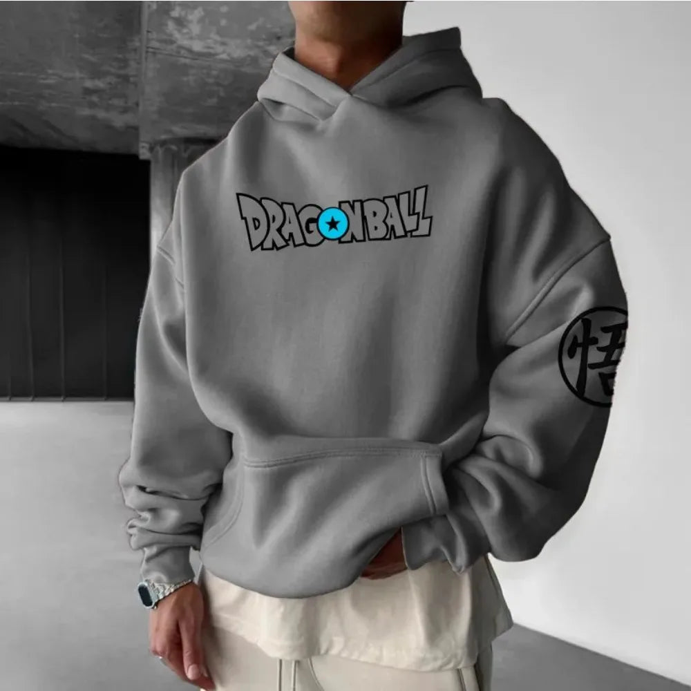 Harajuku Oversize Hoodie – Dragon Ball Design