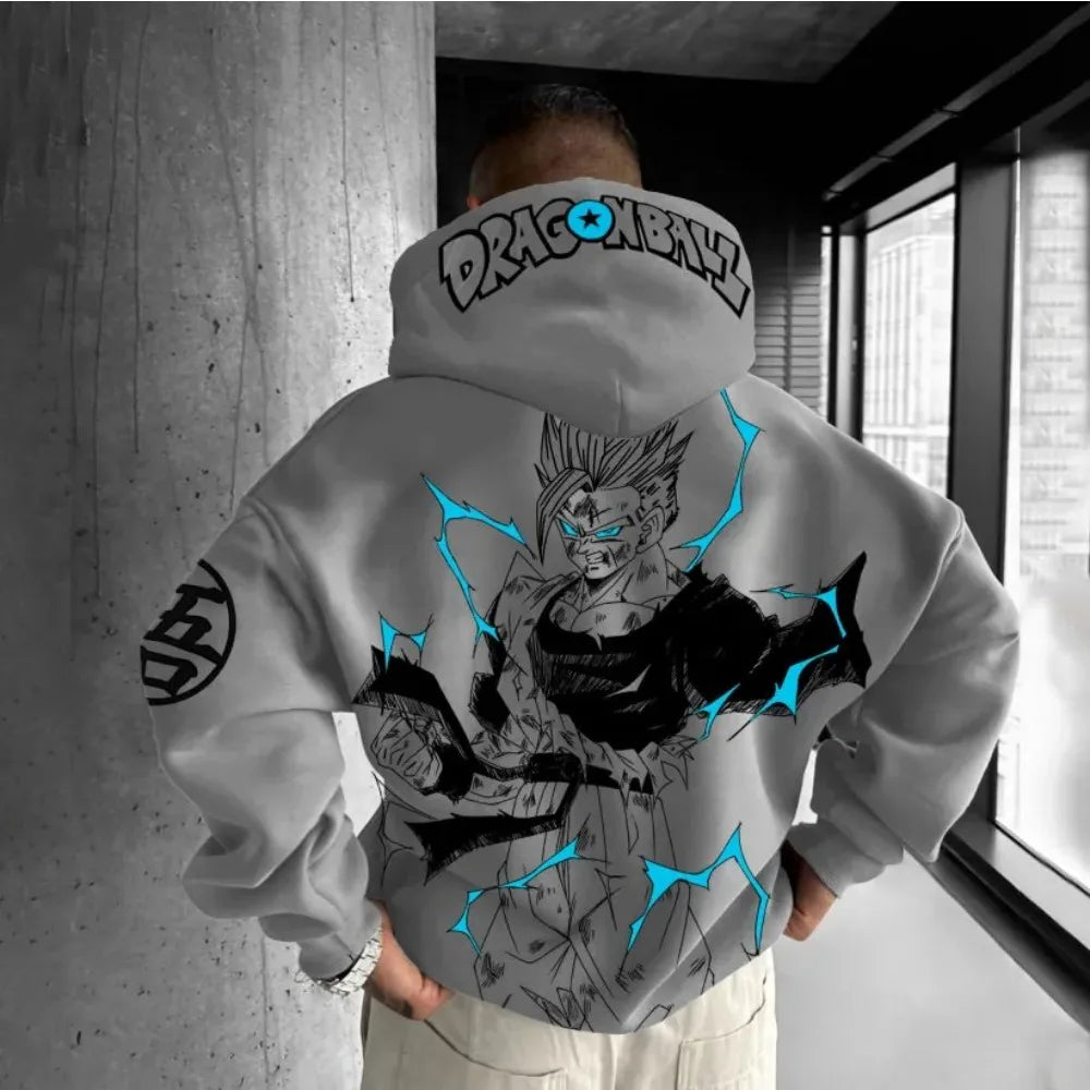 Harajuku Oversize Hoodie – Dragon Ball Design