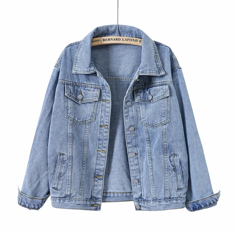 Oversized Denim Jacket – Women’s Korean Style