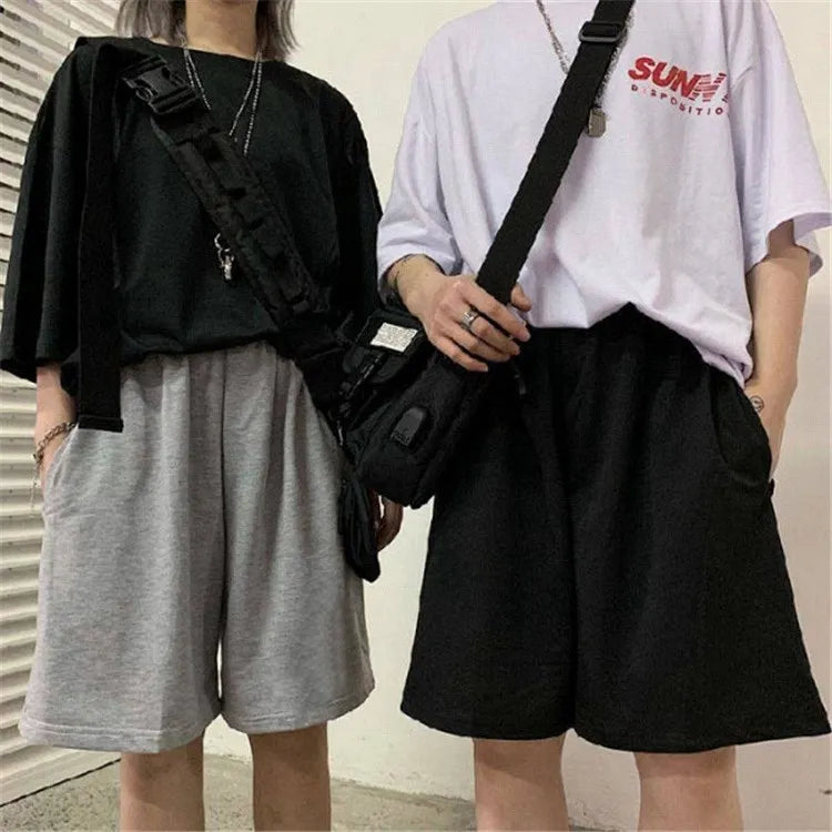 Women's Sporty Shorts – Elastic Fit, Harajuku Vibe