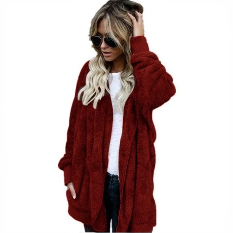 Women’s Plush Hooded Jacket – Autumn/Winter
