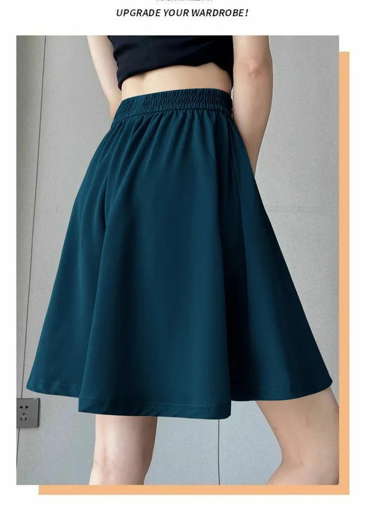 Loose Fit Summer Shorts – Ice Silk Elegance