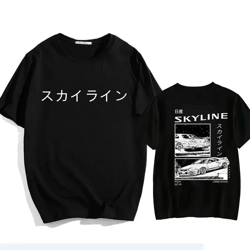 Oversized Drift T-Shirt – AE86, R34 Skyline, Japan Style