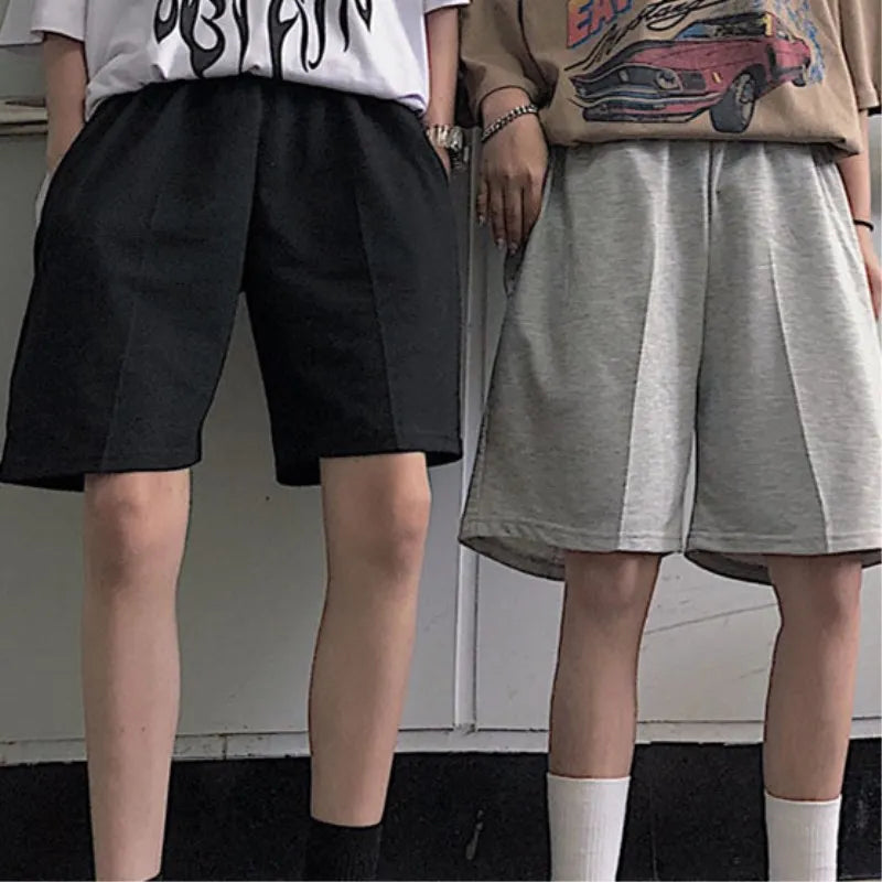 Women's Sporty Shorts – Elastic Fit, Harajuku Vibe