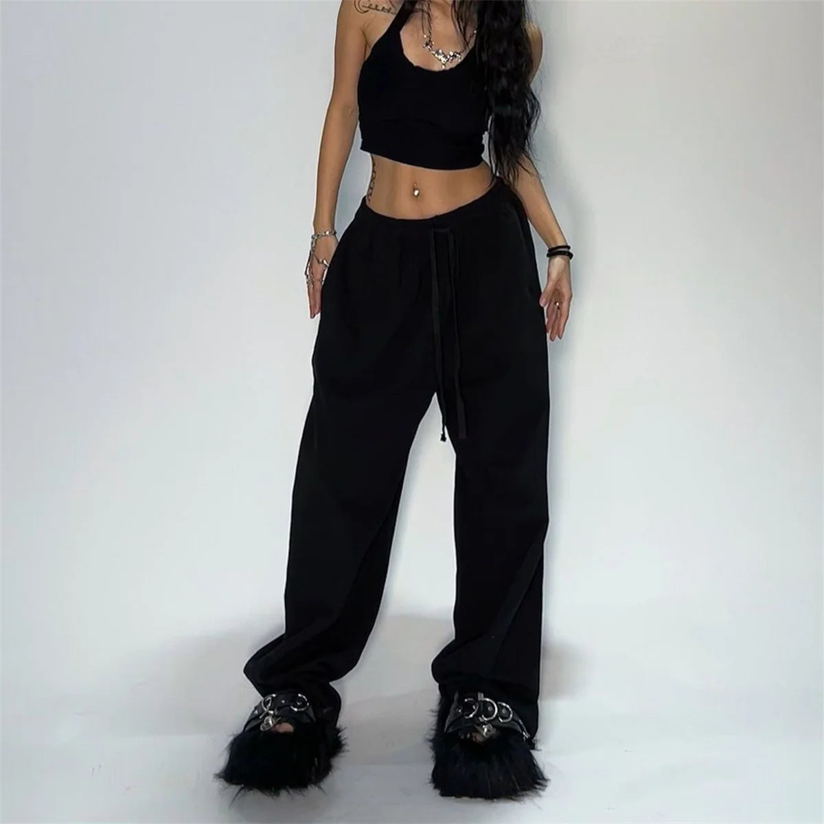 Women's High Waist Joggers – Y2K Street Style