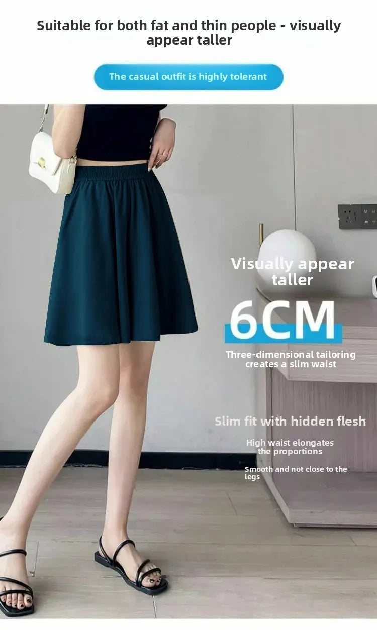 Loose Fit Summer Shorts – Ice Silk Elegance