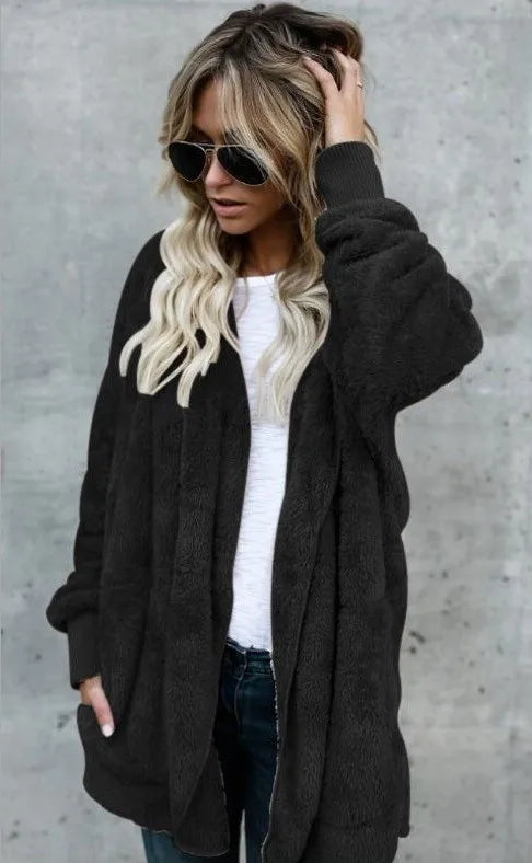 Women’s Plush Hooded Jacket – Autumn/Winter