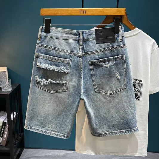 Men’s High-End Retro Denim – Loose Straight Fit