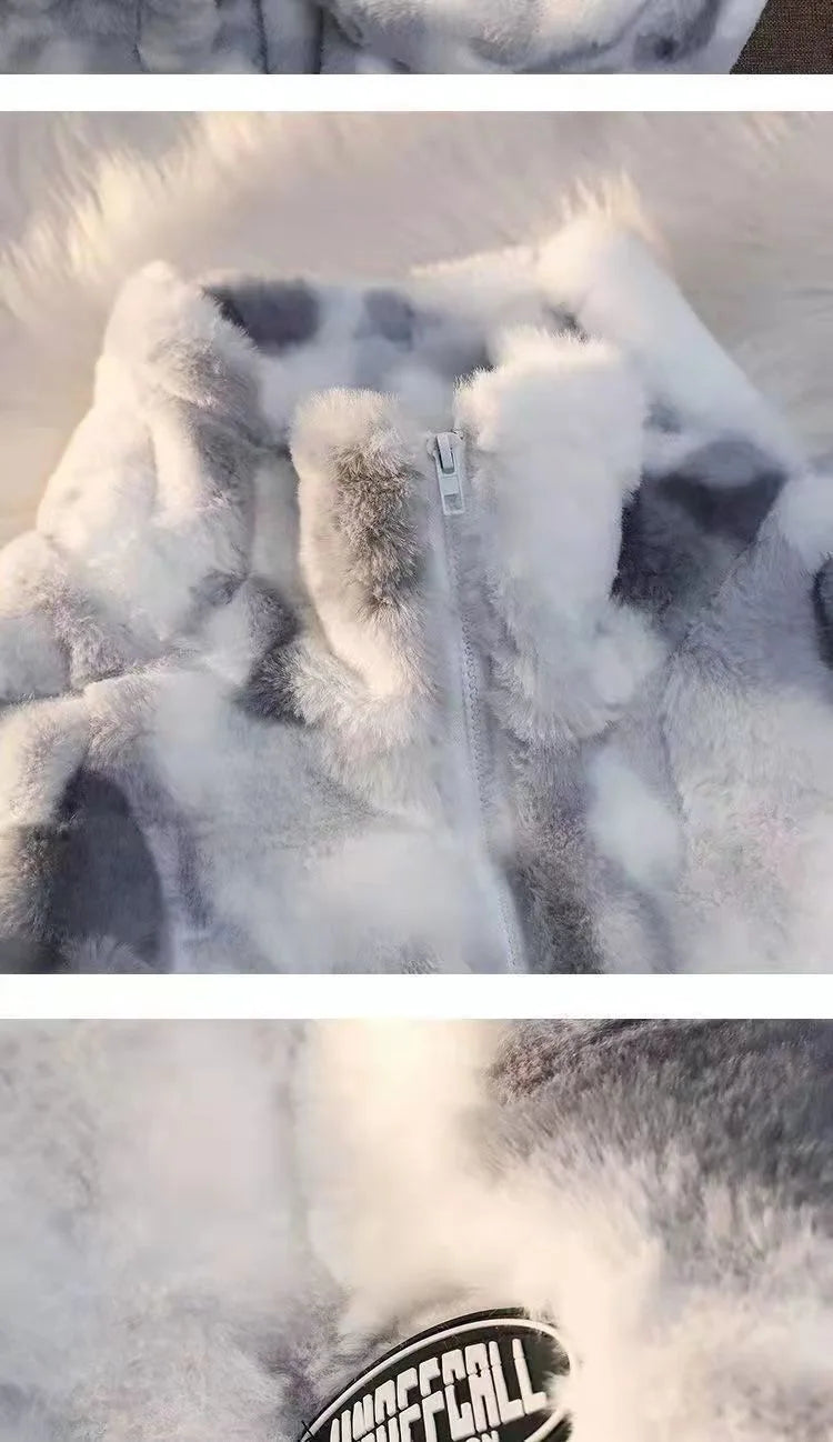 Women’s Plush Zip Jacket – Harajuku Style