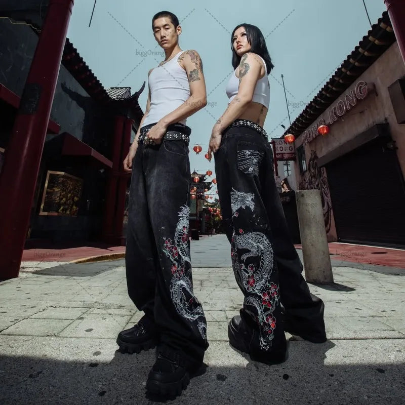 Men’s Oversized Straight Jeans – Euro-American Trend