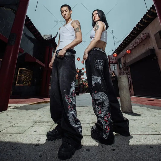 Men’s Oversized Straight Jeans – Euro-American Trend