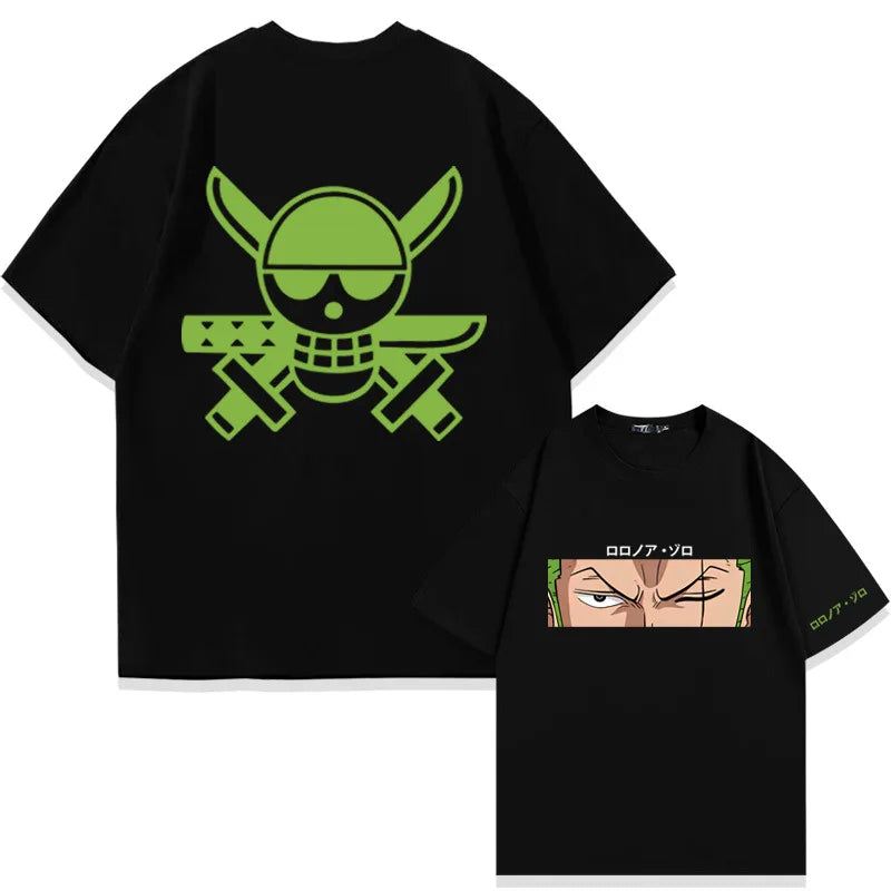 One Piece Zoro & Tashigi Loose Tee – Anime Style