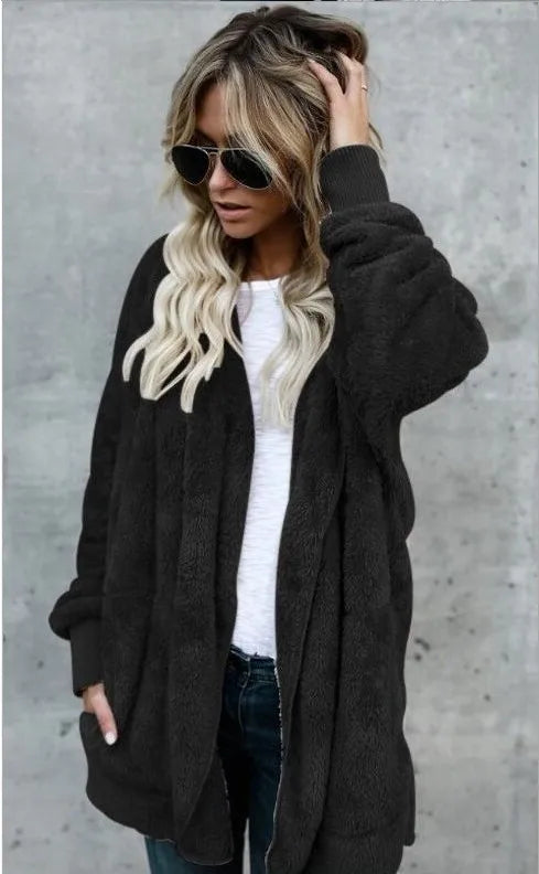 Women’s Plush Hooded Jacket – Autumn/Winter