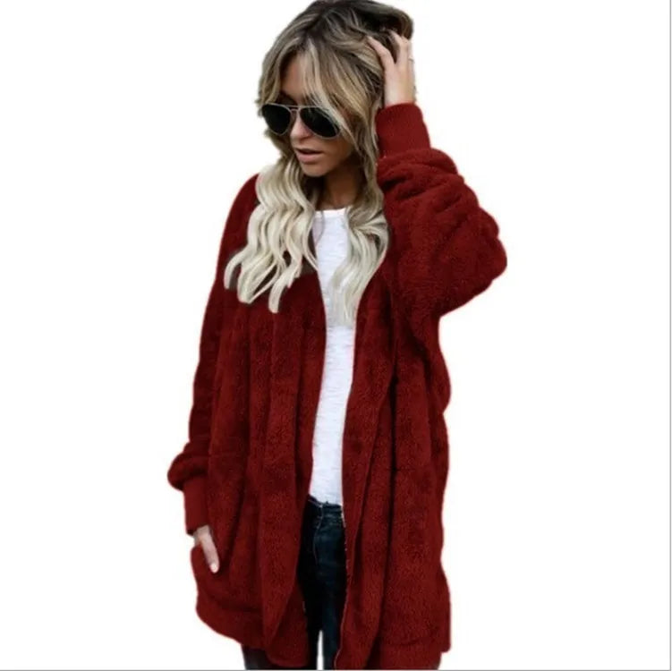 Women’s Plush Hooded Jacket – Autumn/Winter